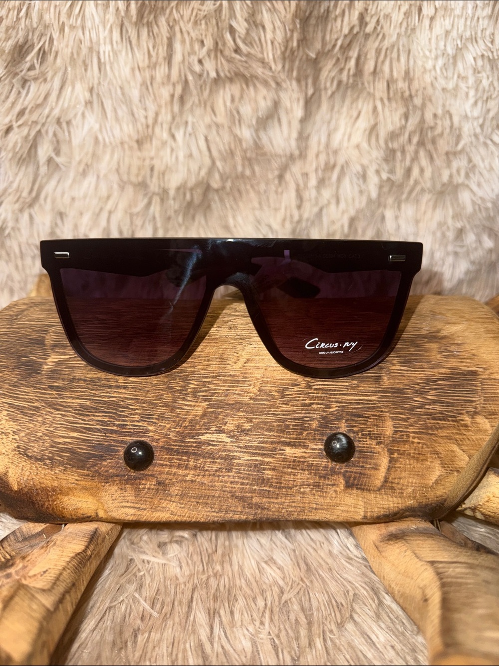 Circus by Sam Edelman Dark Plum Shield Sunglasses
